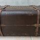 Ancienne malle de voyage en bois et cuir