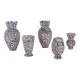 Set of ceramic vases, Italian design, 1960s, made in Italy
