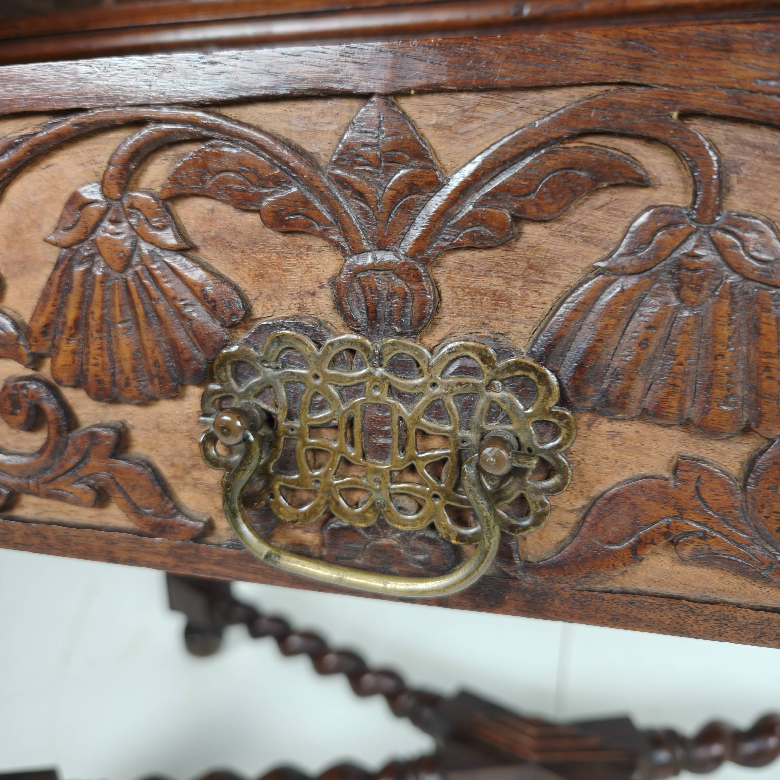 19th Century Carved Colonial Cabinet – Dutch East Indies