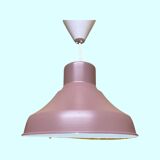 Purple vintage pendant light from the mid-century - danish design industrial metal hanging lamp