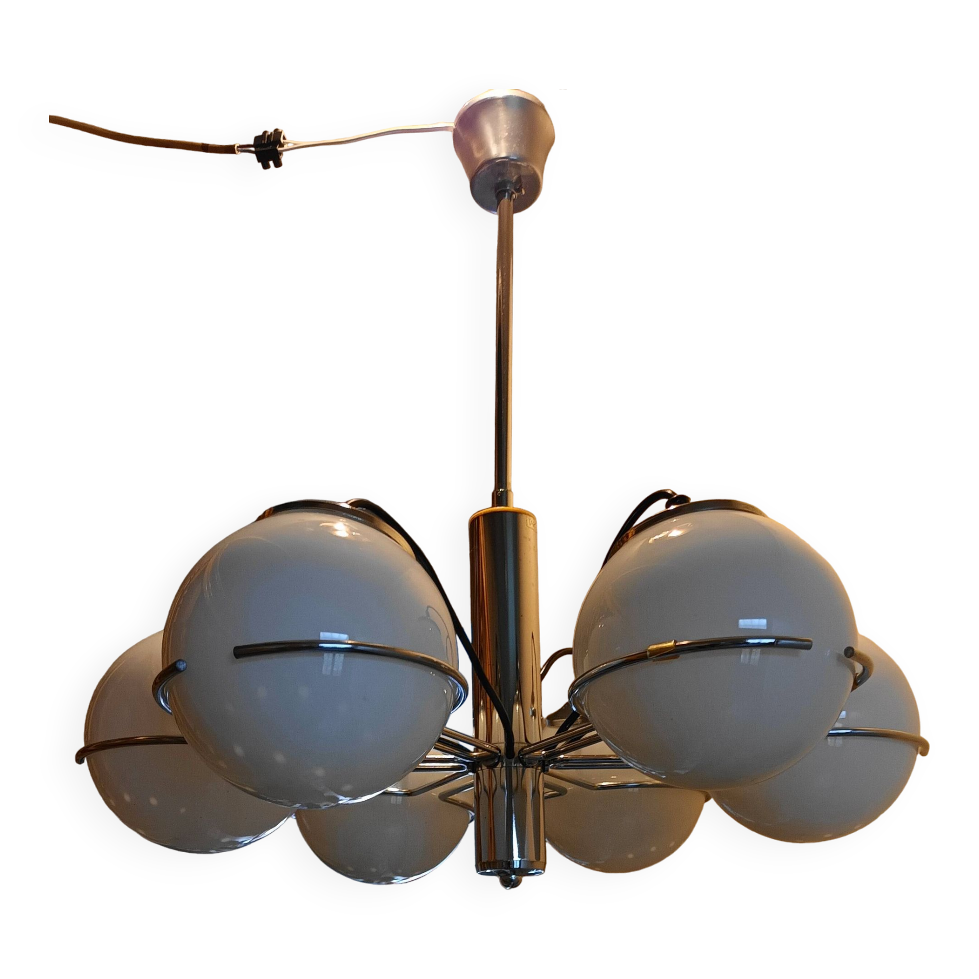Italian Targetti Sankey chandelier from the 70s