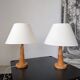 Pair of pine lamps, 1980s