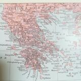 Map of Ancient and Modern Greece from 1928