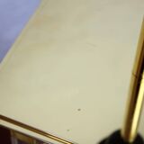 Paire de lampes Hollywood Regency en plexiglas et laiton