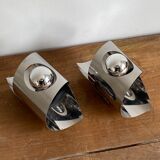 Pair of "Space age" wall lamps 1970