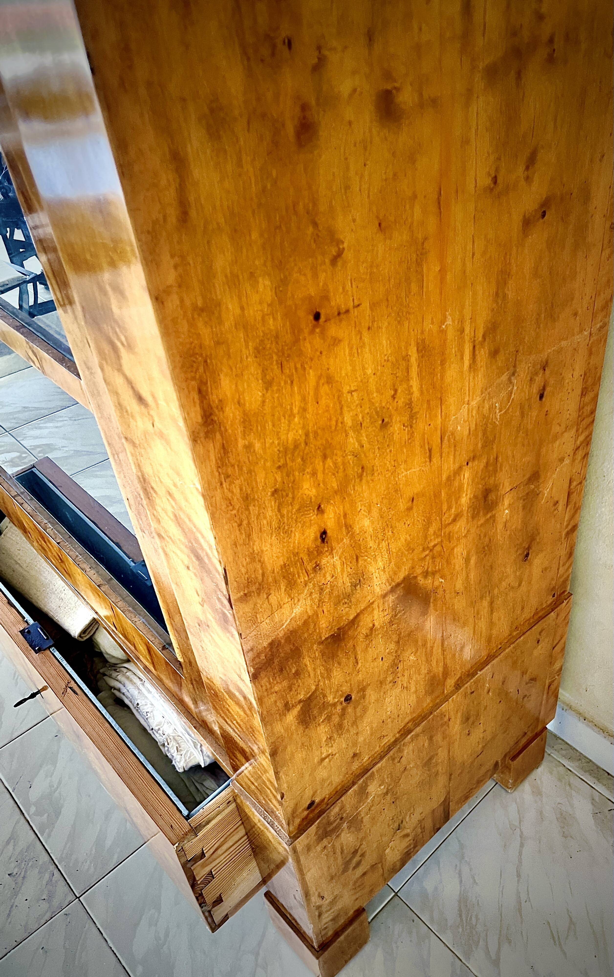 Birch plywood exhibition library, Biedermeier style, XI