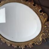 Miroir biseauté en laiton 16x26cm