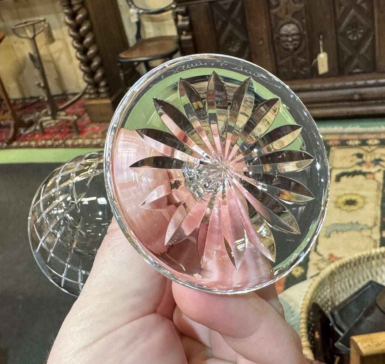 Set of 4 crystal stemmed glasses daum model boléro