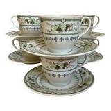 Six Royal Doulton Provencal cups and saucers