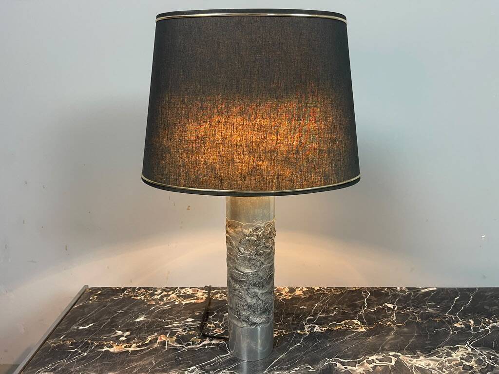Brutalist Aluminium Table Lamp by Willy Luyckx for Aluclair. Belgium, 1960s