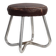 Bauhaus Modernist Stool with Chrome Tubular Frame and Leather Seat, Germany