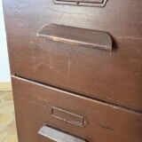 Antique wooden drawer unit filing cabinet