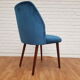 Armchair in velvet with stained beech legs, 60s