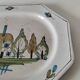 Plat octogonal Abbaye du Bec-Hellouin années 70