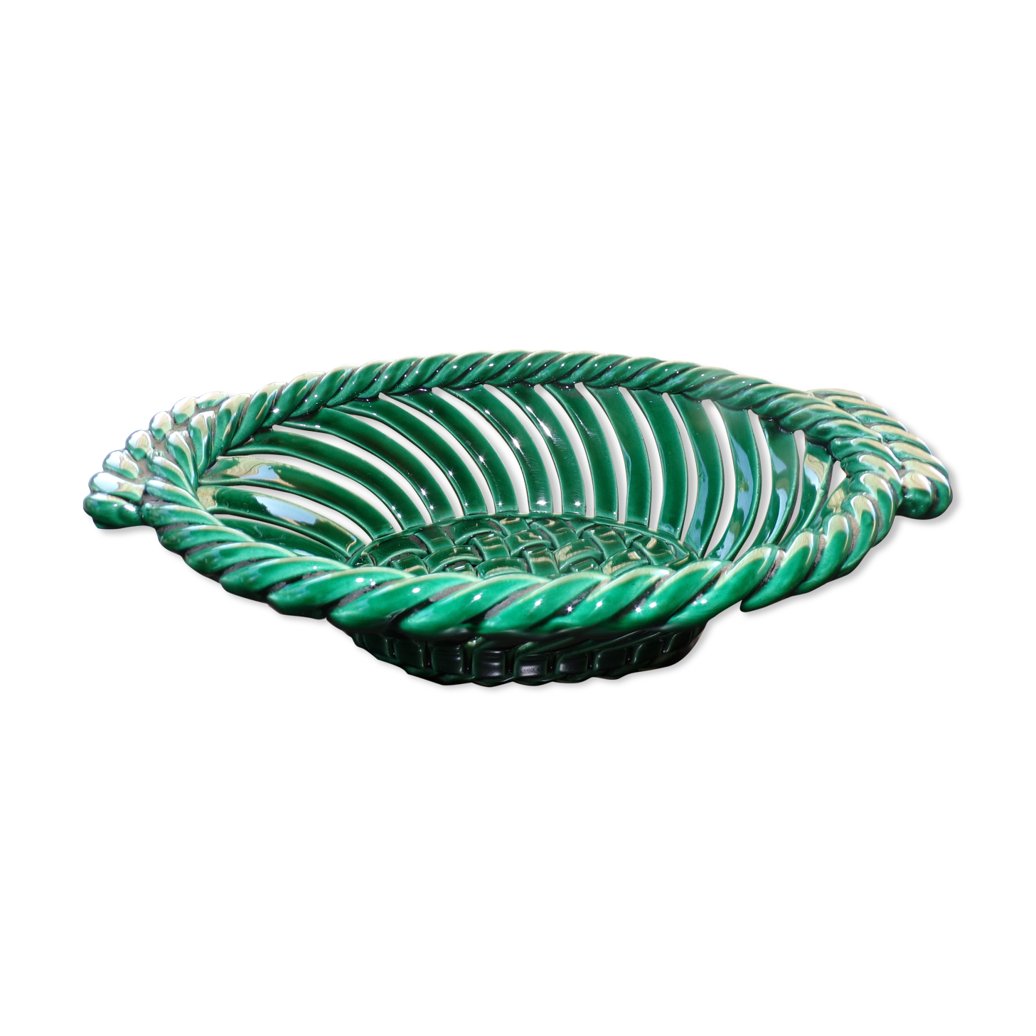 Vallauris ceramic fruit basket
