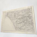 Old map Vendée west coast France 1930