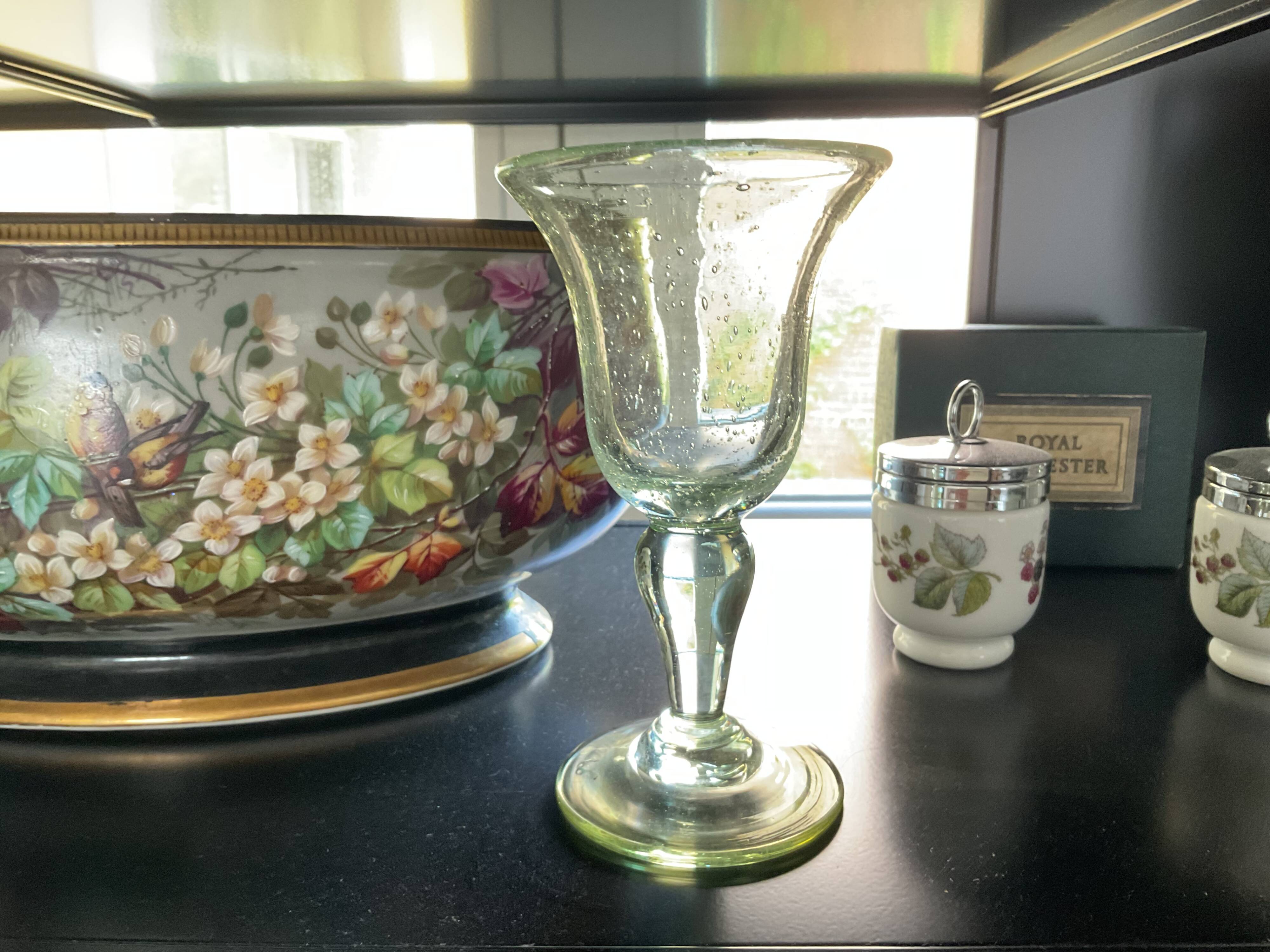 Signed BIOT bubble champagne glass