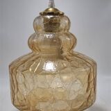 Amber glass pendant light
