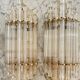 Venini wall lamps glass murano structure gold Italy 90s