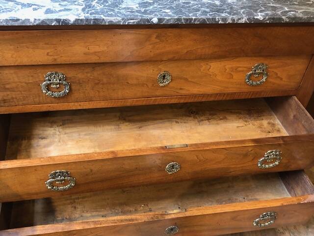 Commode with marble top