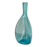 Vase en verre bullé turquoise