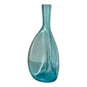 Vase en verre bullé turquoise