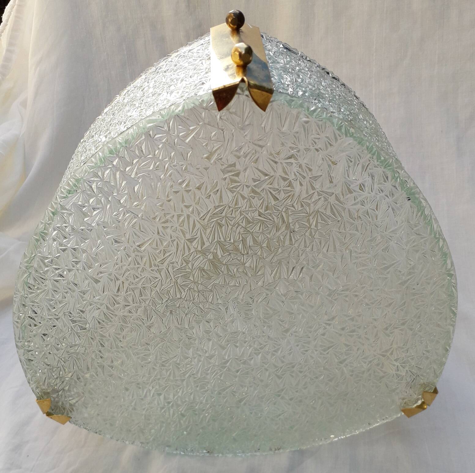 1970s glass pendant light