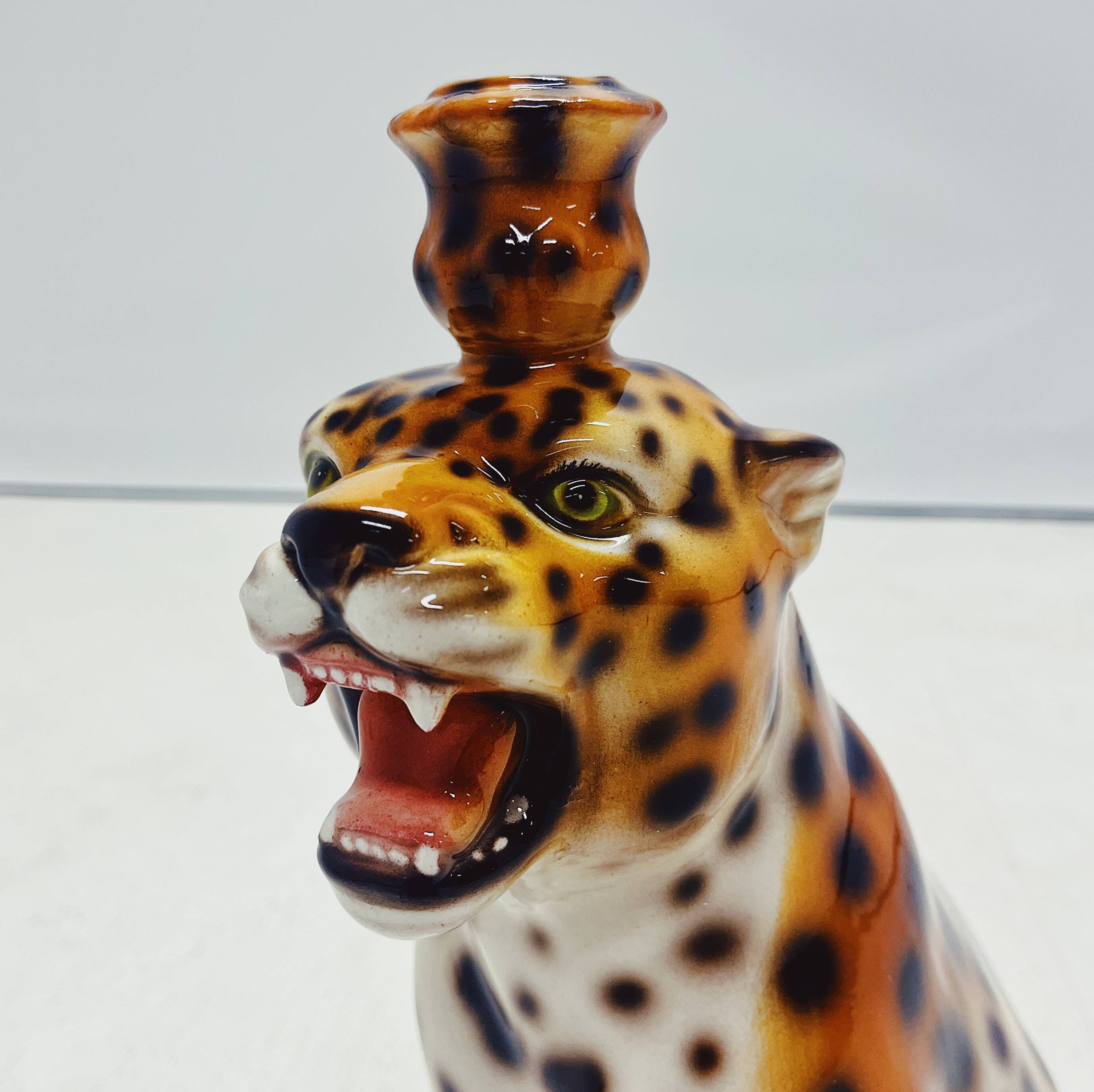 Leopard Candle Holder Ceramic