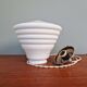 Art Deco conical pendant light in white opaline, 1920s-30s
