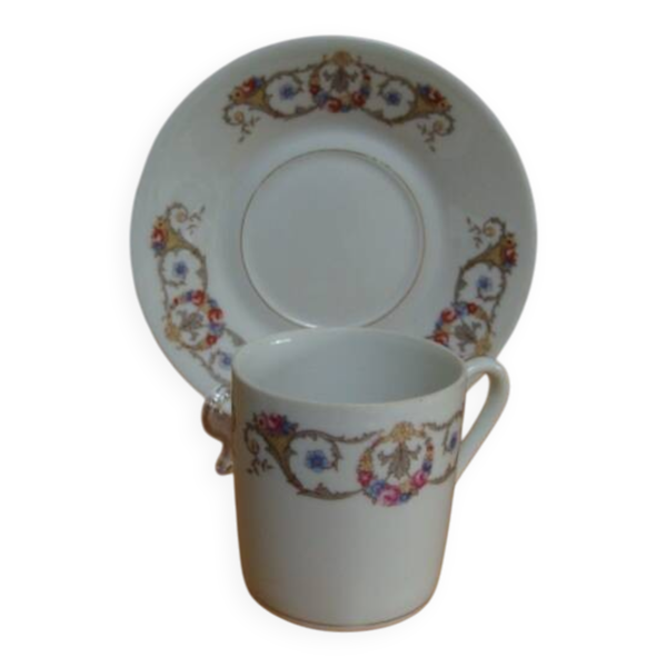 Tasses et soucoupes Louis Lourioux / Limoges