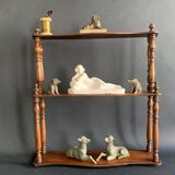 Napoleon III wall shelf in turned wood, 19th century