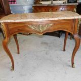 Gueridon middle table console marble tray of the 19th century