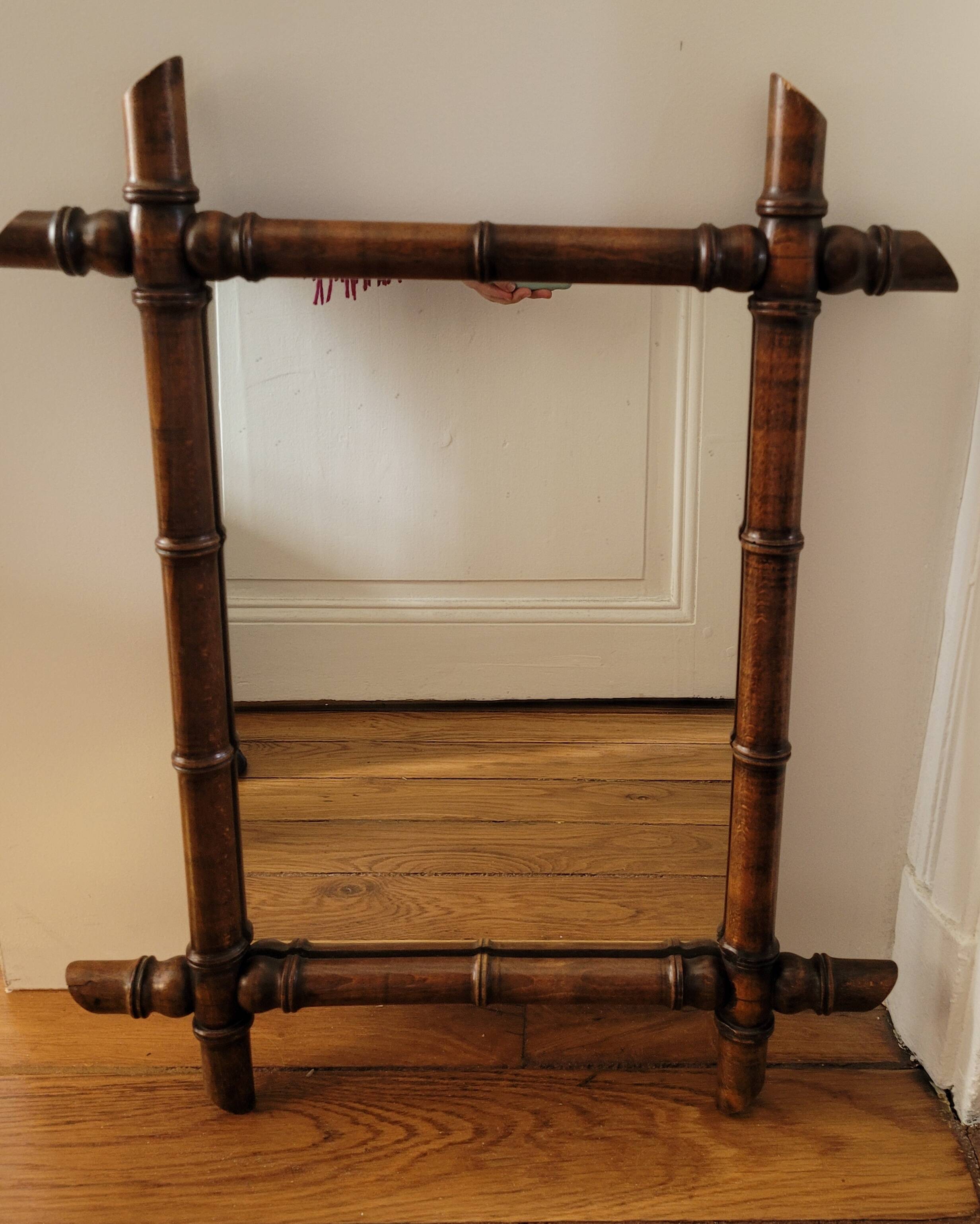 Vintage bamboo style mirror
