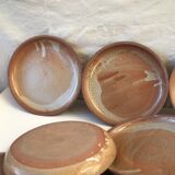 10 small plates made of vintage sandstone