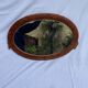 Miroir oval époque art déco 60x36cm
