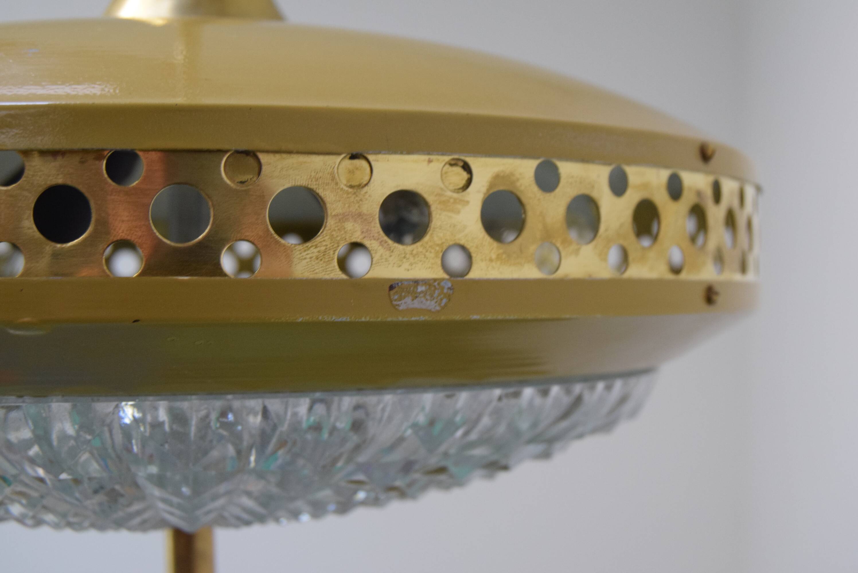 1970s Space Age Metal Pendant by LUDIB Bratislava