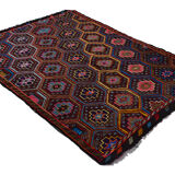 Anatolian handmade kilim rug 275 cm x 196 cm