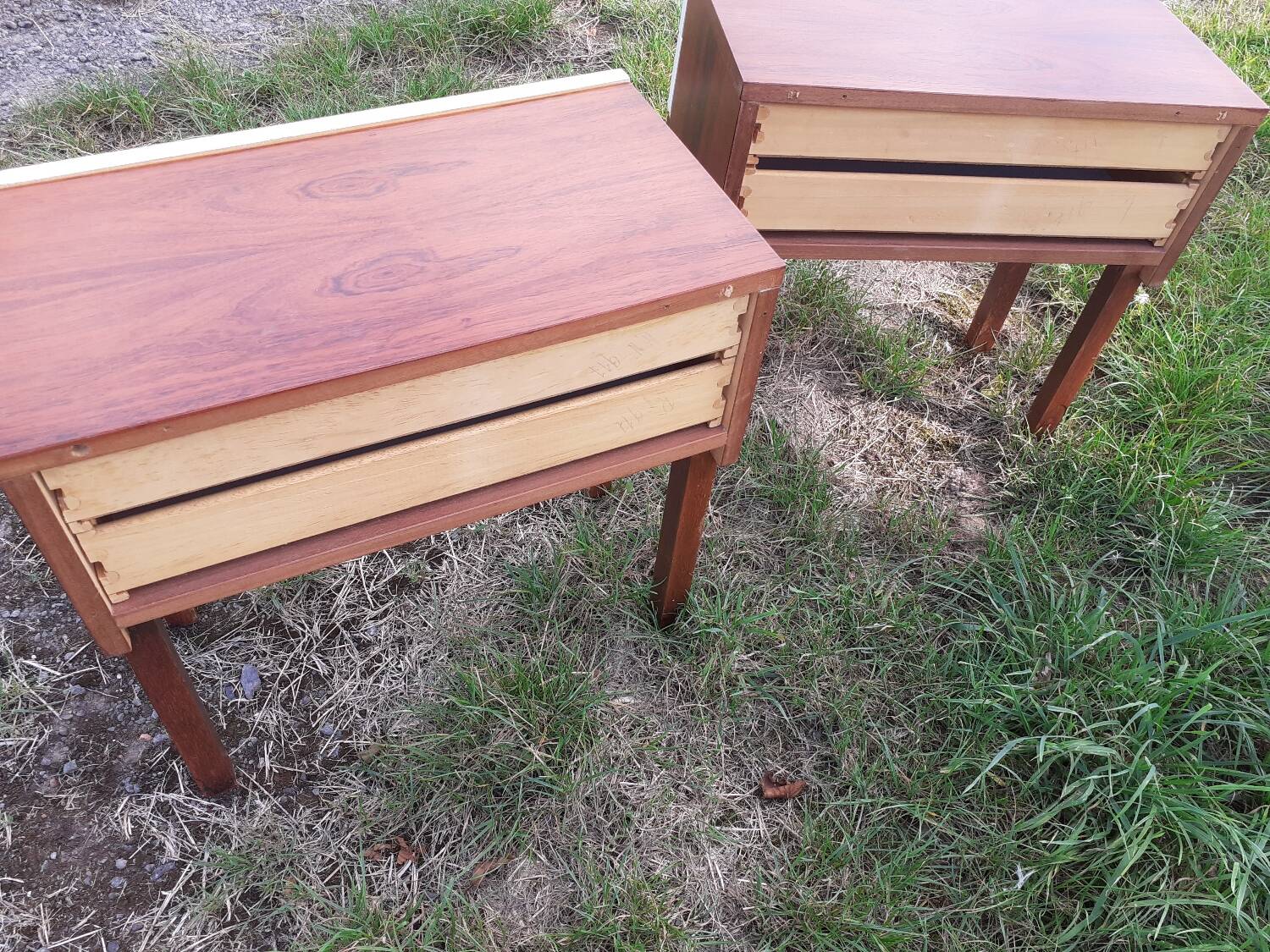 Pair of vintage bedside tables