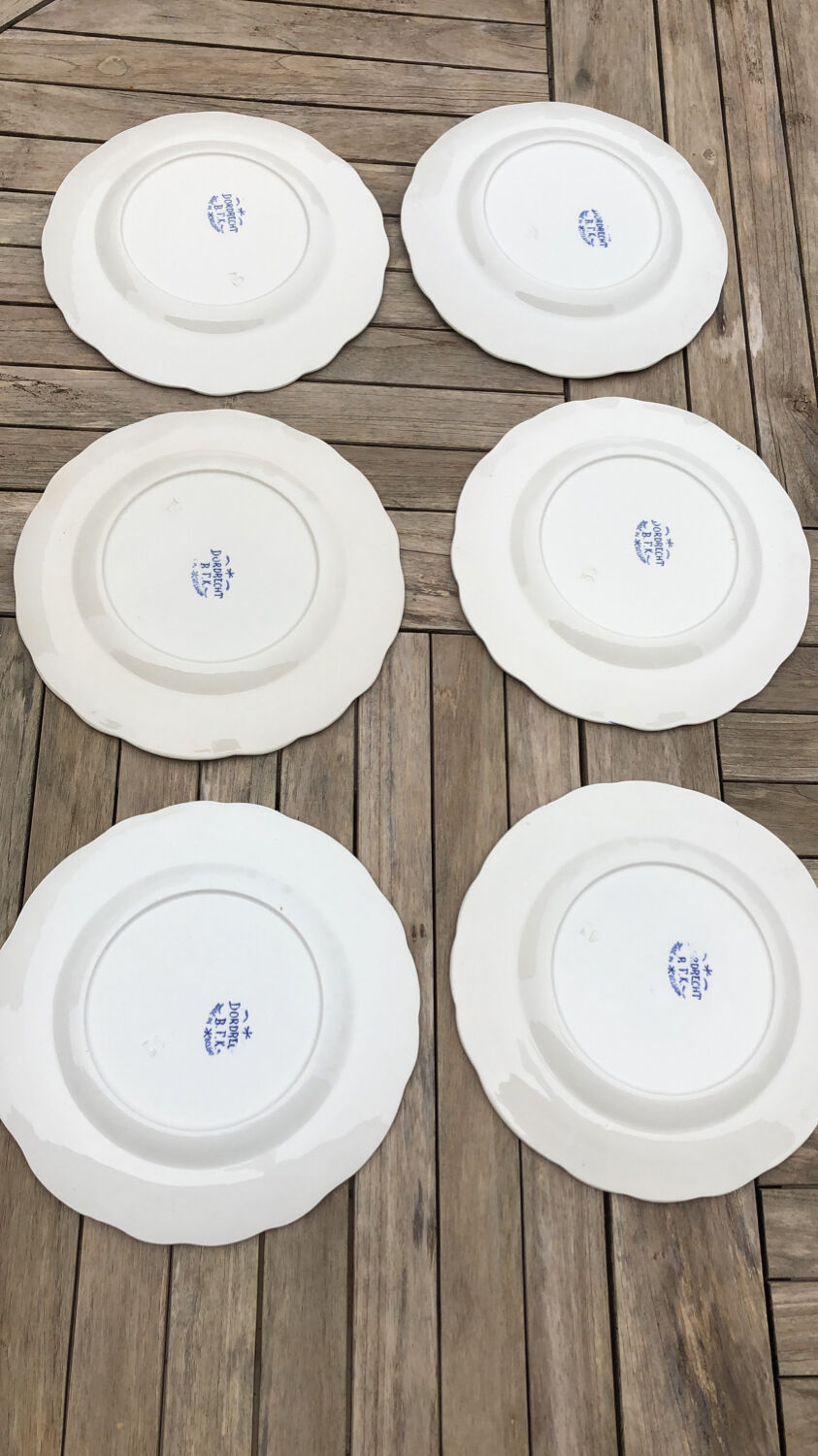 Set of 6 plates Dordrecht BFK Boch