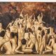 Grande peinture à l'huile "Purgatoire" des années 70