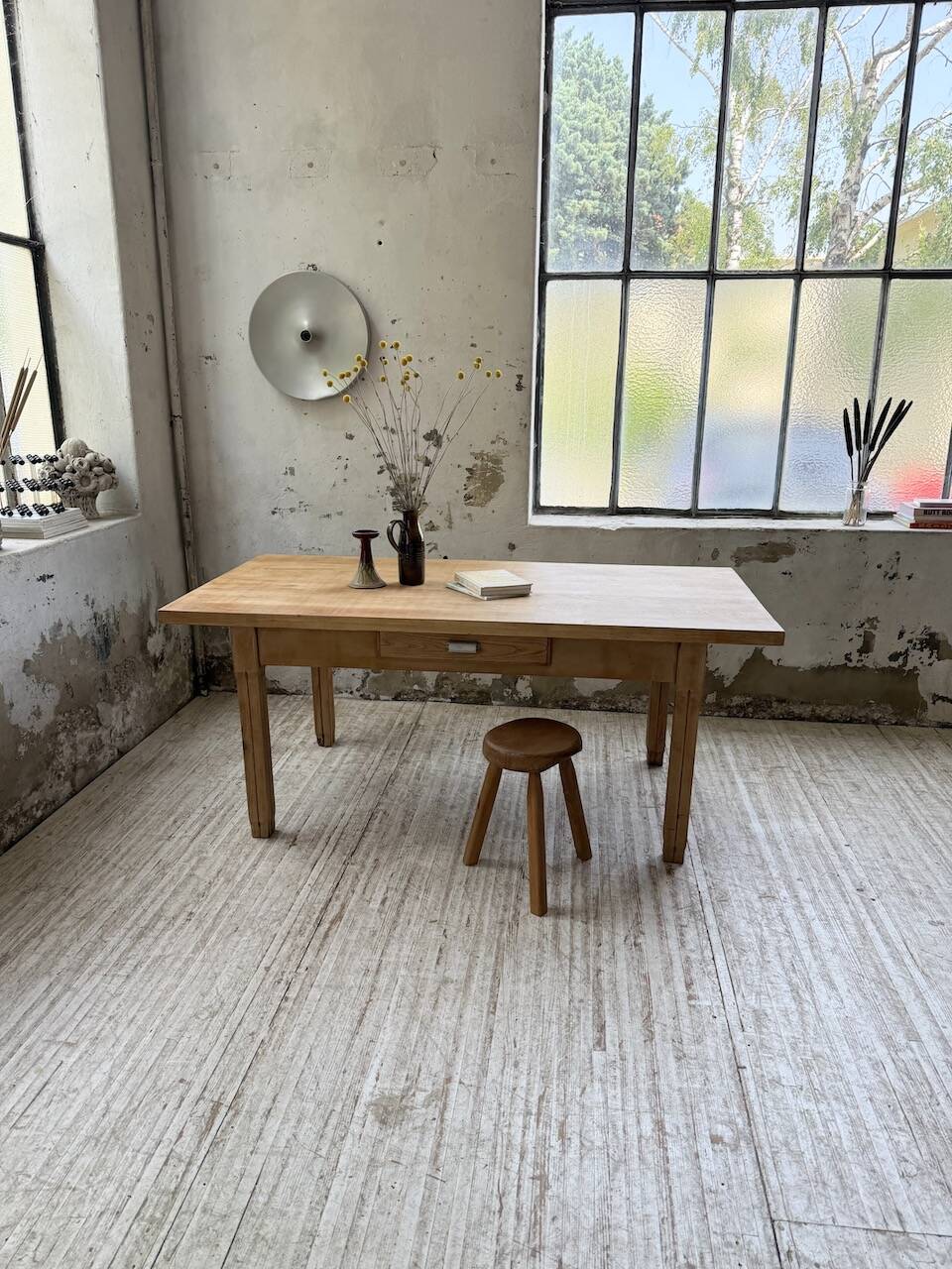 Ancienne table de ferme en chêne