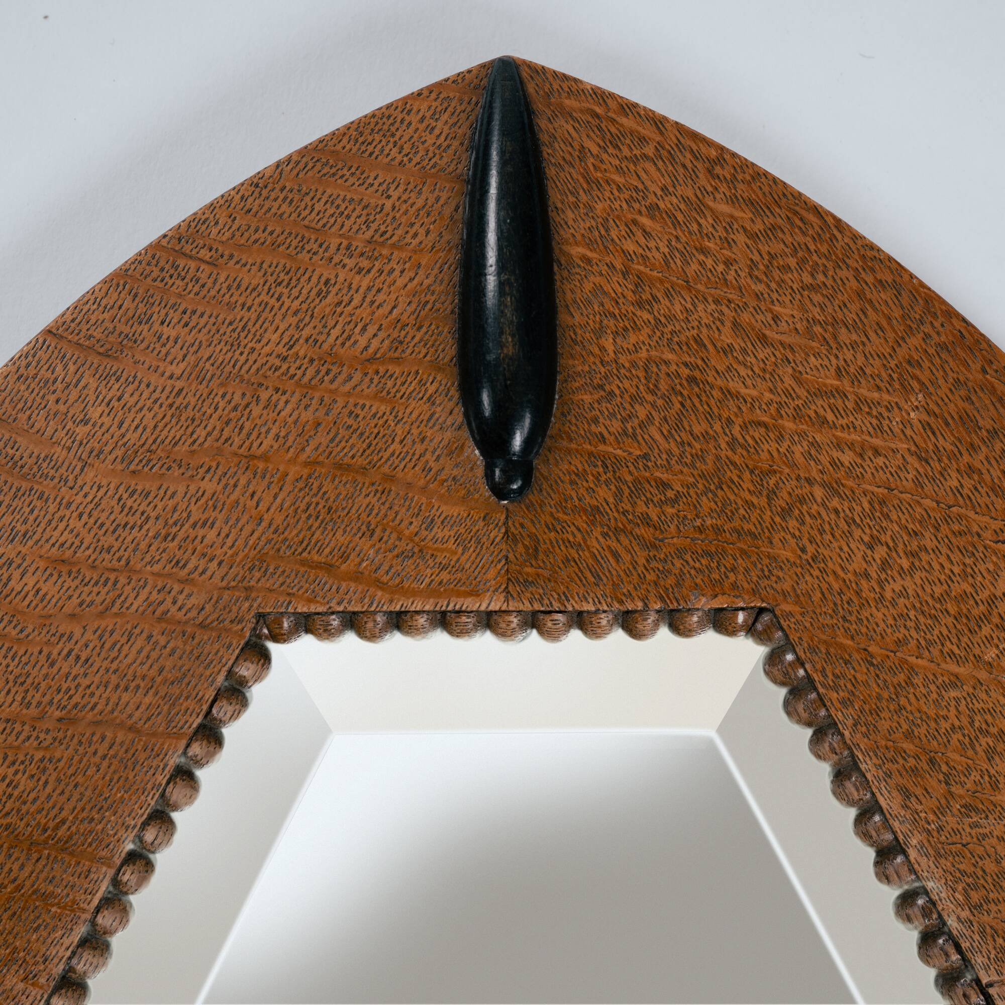 Dutch Art Deco Mirror in Oak with Ebonized Details, 1920-1930