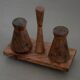 Vintage Wooden Salt and Pepper Shaker Scandinavian / Brutalist / Mid Century Design