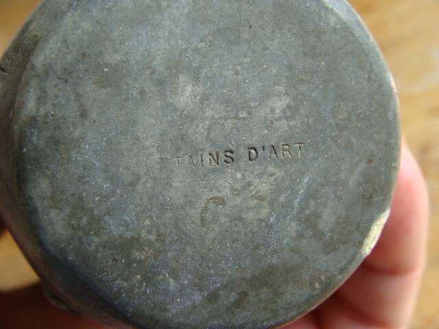 Art Deco pewter vase