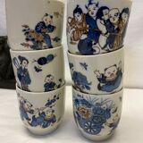 Set of 6 cups in Chinese sandstone