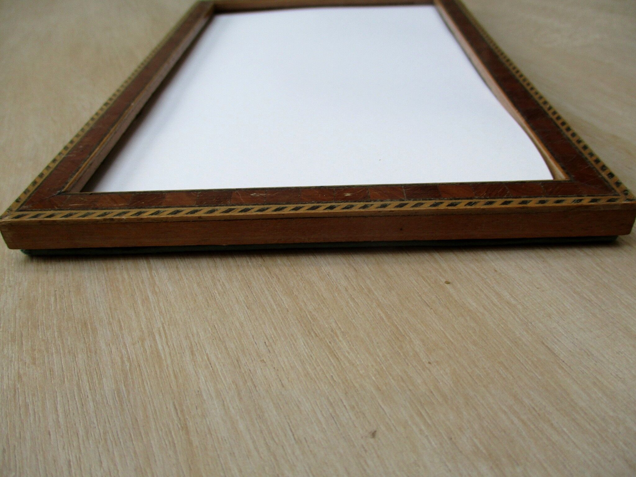 Old wall frame, wood marquetry