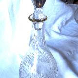 Crystal carafe engraved with small petals