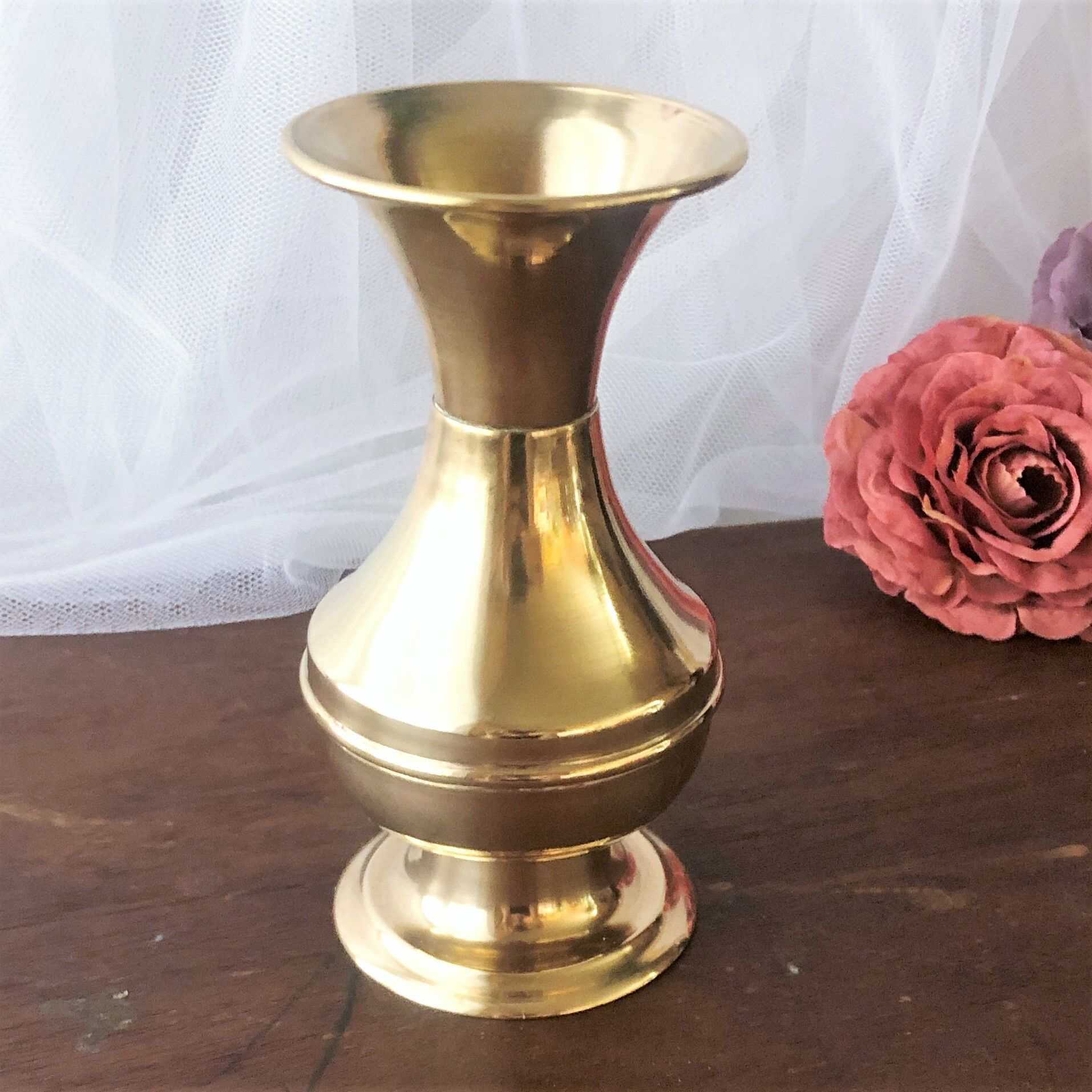 Vase soliflore laiton doré