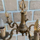 Elegant antique bronze chandelier with 5 light arms, in Louis XV style.