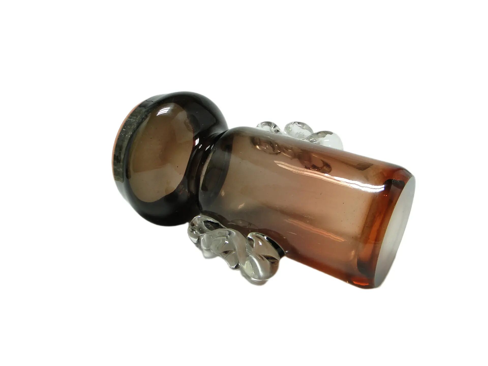 Mid-century modern vase, glass, Poland, 1970s.